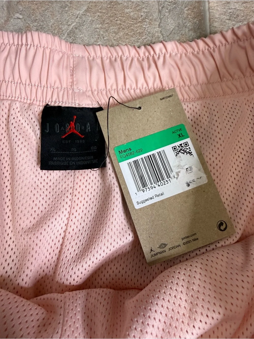 Air Jordan Standard Fit Woven Shorts Mens Size XLarge Pink FQ4562-622 NWT